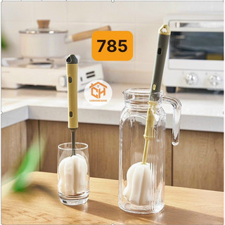 Cây Cọ Bình, Cọ Cốc Mút Xốp 0785 Có Thể Kéo Dài Cam Homeware