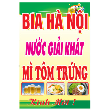 Biển bạt nước mía siêu sạch, nước giải khát, bia hơi, trà sữa sẵn kích thước giá siêu rẻ