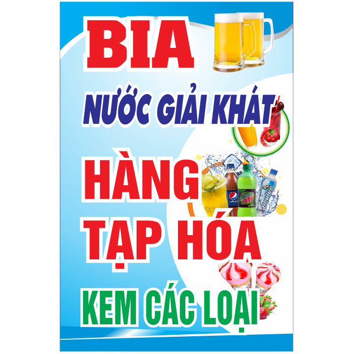 Biển bạt nước mía siêu sạch, nước giải khát, bia hơi, trà sữa sẵn kích thước giá siêu rẻ