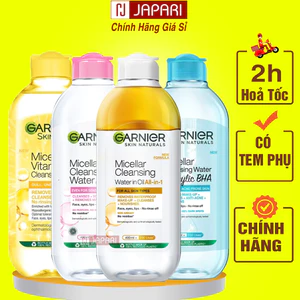 Nước Tẩy Trang Garnier Micellar Vàng Dầu /Xanh/Hồng Da Dầu Mụn,Nhạy Cảm,Khô Mini -Dầu Tẩy Trang Ganier JAPARI