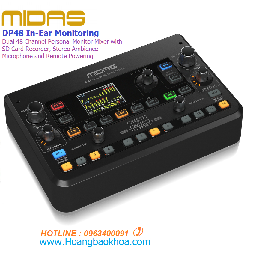 InEar Monito DP48 Personal Monitor Mixers MIDAS Shopee Việt Nam
