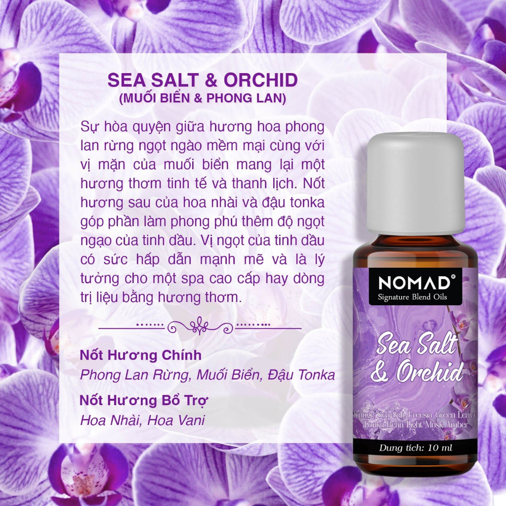 Đánh Giá Tinh Dầu Nomad Sea Salt & Orchid: Hương Thơm Cao Cấp Thư Giãn