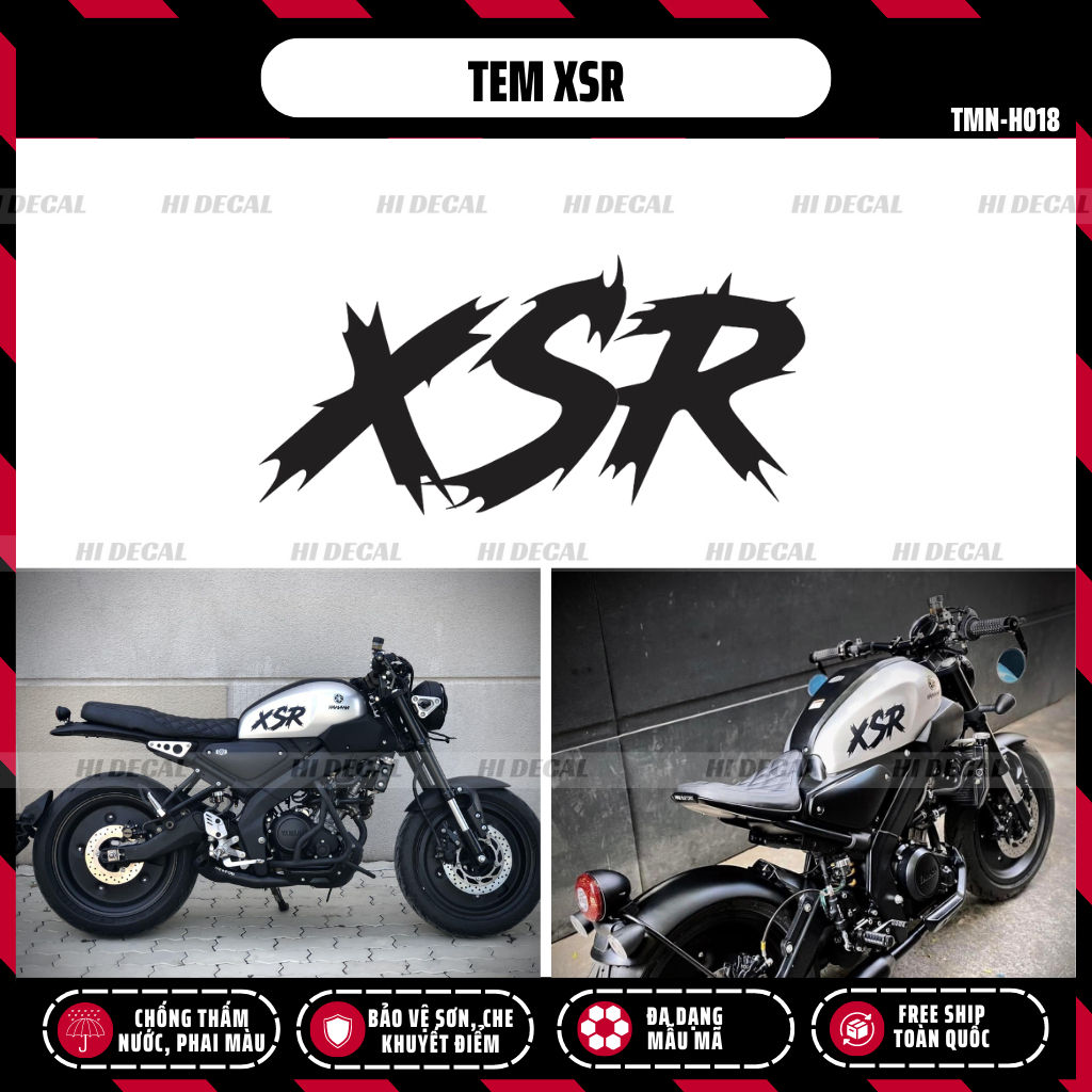 Tem XSR decal sticker dán xe XSR 155 TMN 018 Decal cao cấp chống nước chống phai màu