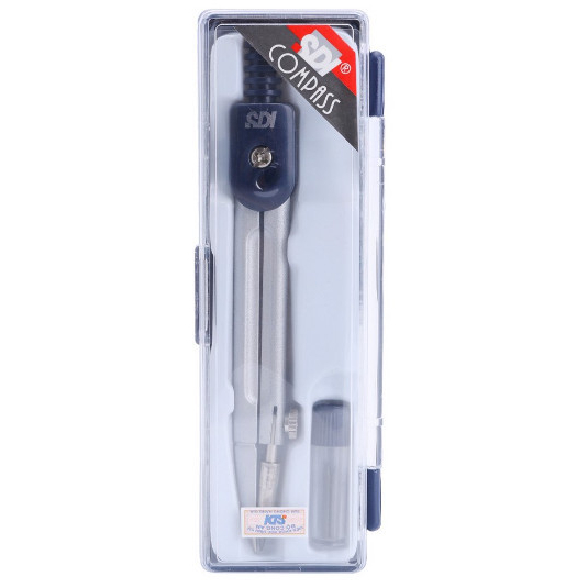 Bộ compa ngòi chì chính hãng SDI 0602B, thép không rỉ, vẽ tranh thiết ...