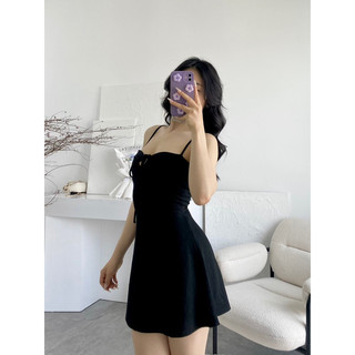 LOOK BASICC - Đầm 2 dây basic đơn giản 2 lớp chất thun đẹp