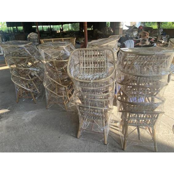 Combo ghế mây tre và đôn tre HOME MÂY - Sản phẩm tự nhiên, nhỏ gọn, và tiện lợi cho trang trí ban công gia đình