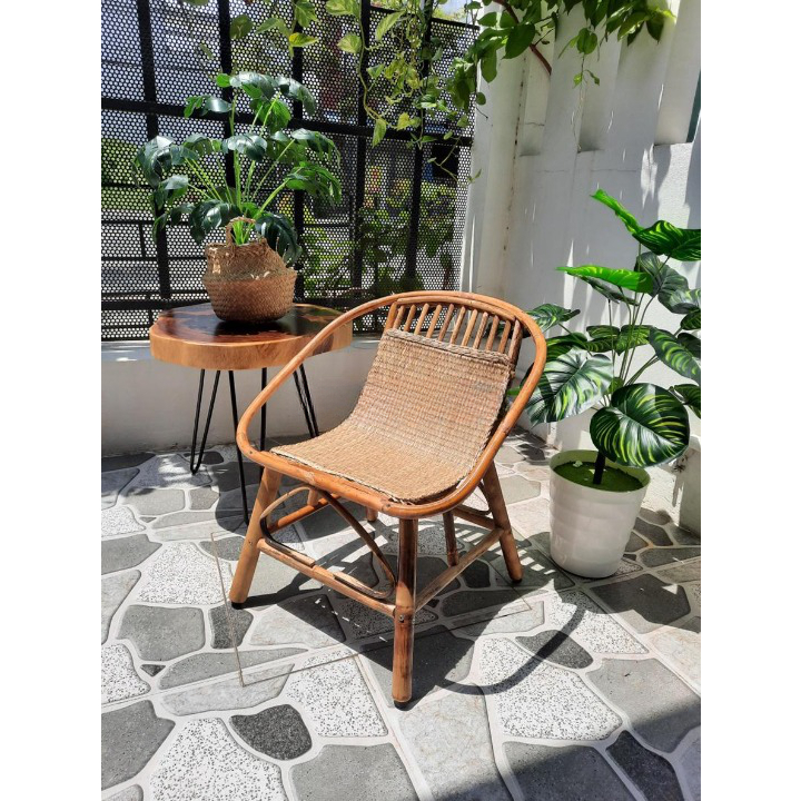 Ghế mây con sò HOME MÂY - Sản phẩm chắc chắn, kích thước phù hợp cho ban công Homestay