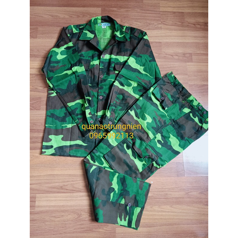Bộ rằn ri túi hộp lao động Nam/nữ màu xanh | Shopee Việt Nam
