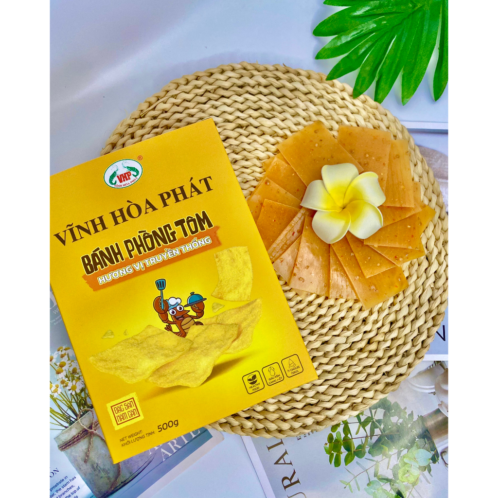 Bánh Phồng Tôm truyền thống [ Hộp 500G ] -  Đặc Sản Năm Căn _ Cà Mau