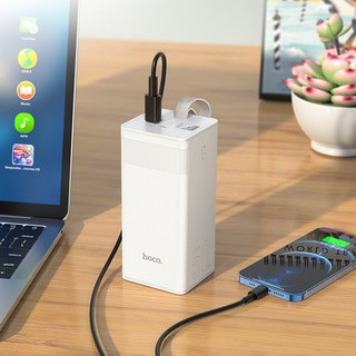 Sạc Dự Phòng Hoco J86A 50000mAh 2 cổng USB QC 3.0 22.5W và TypeC PD 20W, Có đèn Led (Đen) - Phụ Kiện Nhất Tín