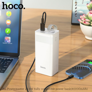 Sạc Dự Phòng Hoco J86 40000mAh 2 cổng USB QC 3.0 22.5W vàTypeC PD 20W, Có đèn led