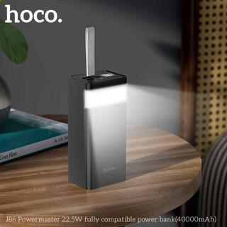 Sạc Dự Phòng Hoco J86 40000mAh 2 cổng USB QC 3.0 22.5W vàTypeC PD 20W, Có đèn led