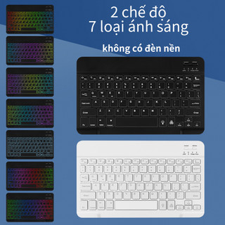 Bàn phím GOOJODOQ và chuột Bluetooth không dây có đèn nền với đèn LED cho máy tính bảng iPad Máy tính bảng Android