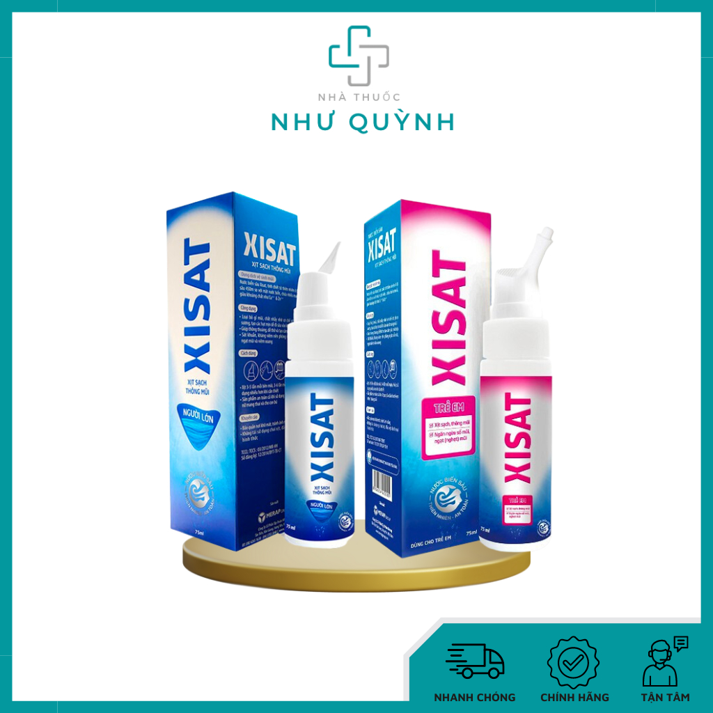 Xịt mũi nước biển sâu XISAT làm sạch mũi, hỗ trợ ngạt mũi và viêm xoang ...