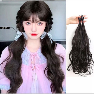 Tóc Giả Cột Chun Đuôi Ngựa Xoăn Gợn Sóng Phong Cách Hàn Quốc HaminStrore