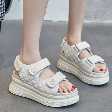 FREE SHIP 50K Dép quai hậu học sinh , sandal quai hậu nữ đi học quai dán đế cao 7cm siêu đẹp