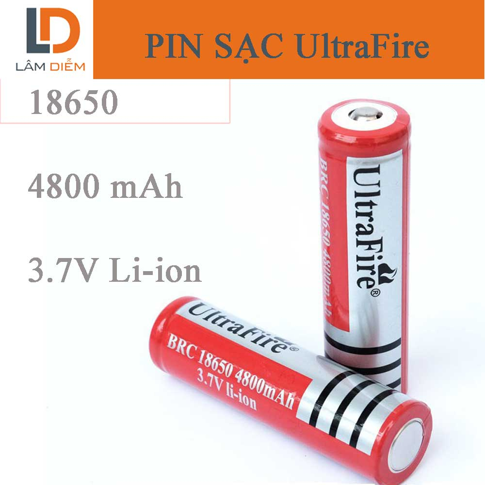 Vĩ 2 viên Pin sạc UltraFire 18650 4800mAH 3.7V | Shopee Việt Nam