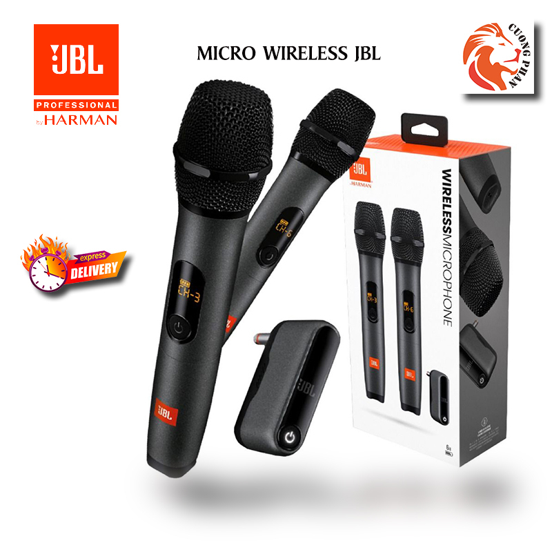 Micro Không Dây Wireless JBL Bộ 2 Mic - Phù Hợp Đa Dạng Các Thiết Bị Như Loa Bluetooth, Amply, Mixer, Dàn Âm Thanh