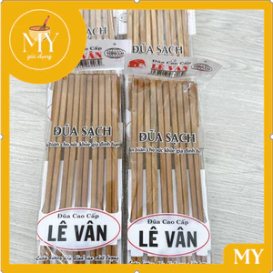 10 Đôi đũa gỗ sao - Lê Vân - đũa chắc chắn - đũa gỗ Lê Vân Cao Cấp