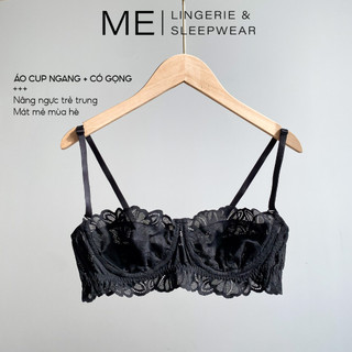 Bộ đồ lót ren ROSA đen áo ngực quả ngang có gọng không đệm mút gợi cảm mát mẻ mùa hè Melingerie & Sleepwear