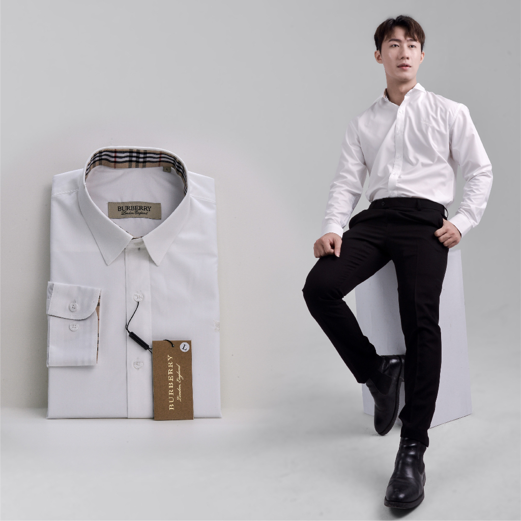 Áo sơ mi nam dài tay HTSM Prime dáng công sở, vải trơn, suôn