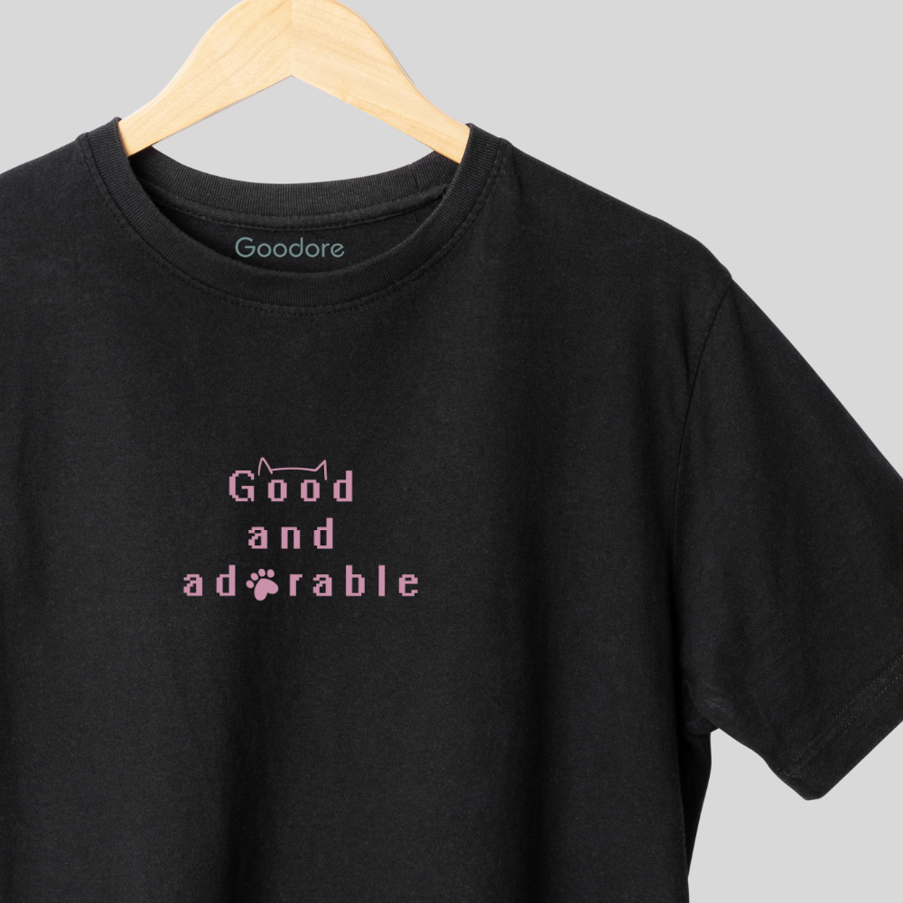 Áo phông cotton unisex nam nữ Goodore Catty thoáng mát năng động thiết kế độc đáo