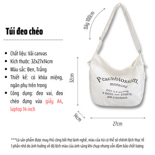 Túi đeo chéo canvas túi đeo vai thời trang hàn quốc đi học đi chơi giá rẻ DC07