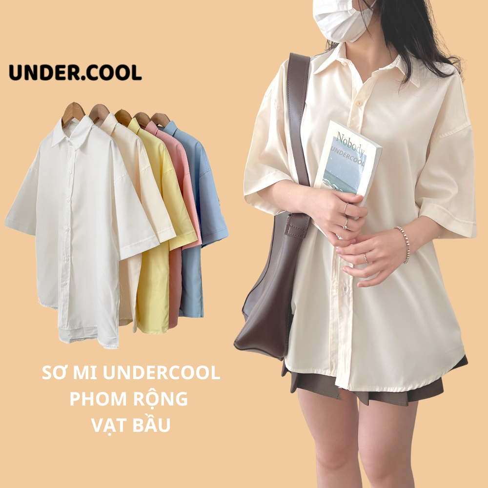 Áo Sơ Mi Cộc UNDERCOOL Dáng rộng Ngắn Tay Phong Cách Retro Độc Đáo Dành Cho Nữ ASM02