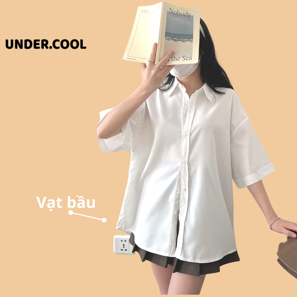 Áo Sơ Mi Cộc UNDERCOOL Dáng rộng Ngắn Tay Phong Cách Retro Độc Đáo Dành Cho Nữ ASM02