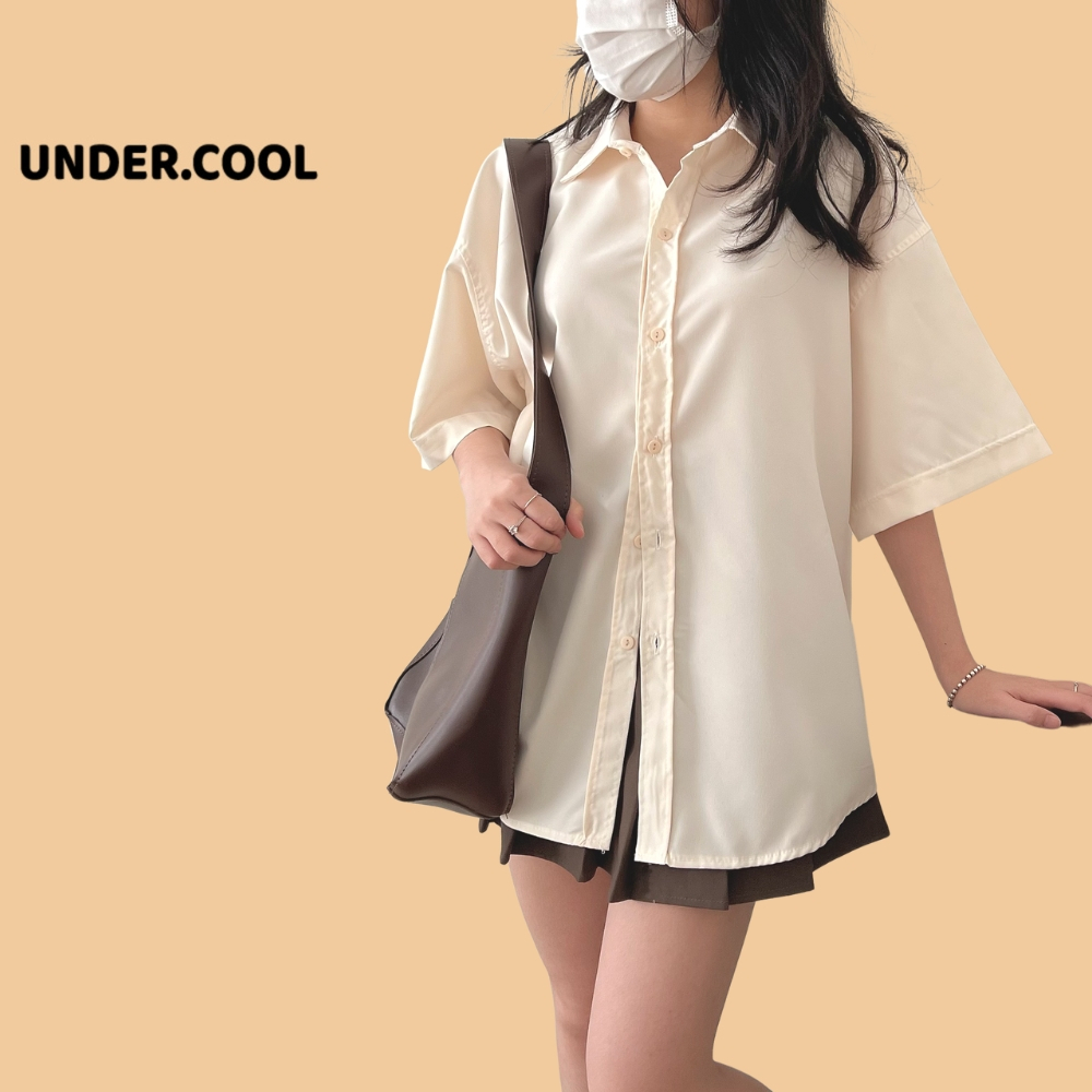 Áo Sơ Mi Cộc UNDERCOOL Dáng rộng Ngắn Tay Phong Cách Retro Độc Đáo Dành Cho Nữ ASM02