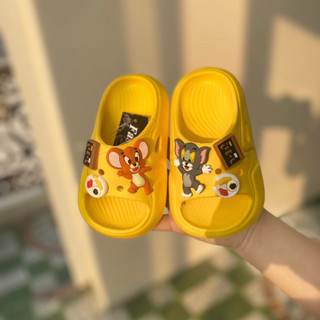 Dép bánh mì cho bé gắn sticker TOMM,Jerry chất liệu nhựa EVA siêu nhẹ cho bé từ 2- 8 tuổi ( B01 )