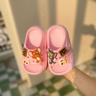 Dép bánh mì cho bé gắn sticker TOMM,Jerry chất liệu nhựa EVA siêu nhẹ cho bé từ 2- 8 tuổi ( B01 )