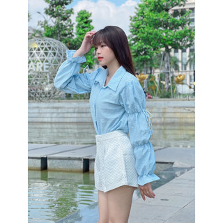 LOOK BASICC - Camila Shirt áo sơ mi tay nhún