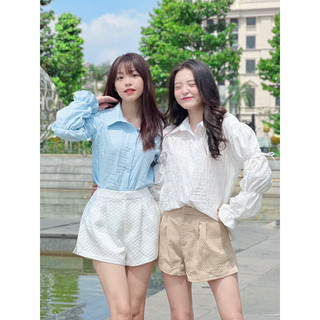 LOOK BASICC - Camila Shirt áo sơ mi tay nhún
