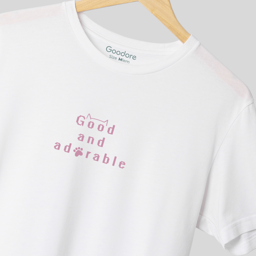 Áo phông cotton unisex nam nữ Goodore Catty thoáng mát năng động thiết kế độc đáo