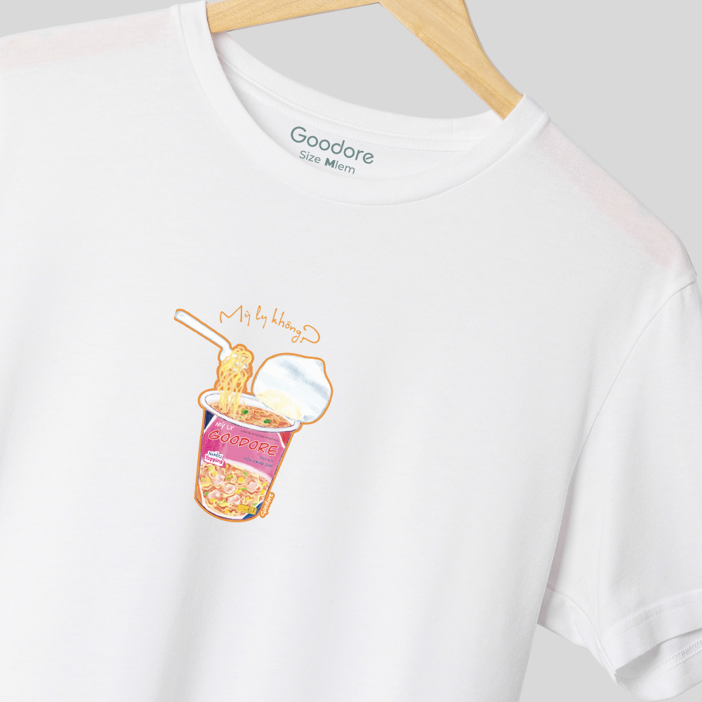 Áo thun Oversize cotton unisex nam nữ Goodore Mỳ tôm thoáng mát năng động thiết kế độc đáo