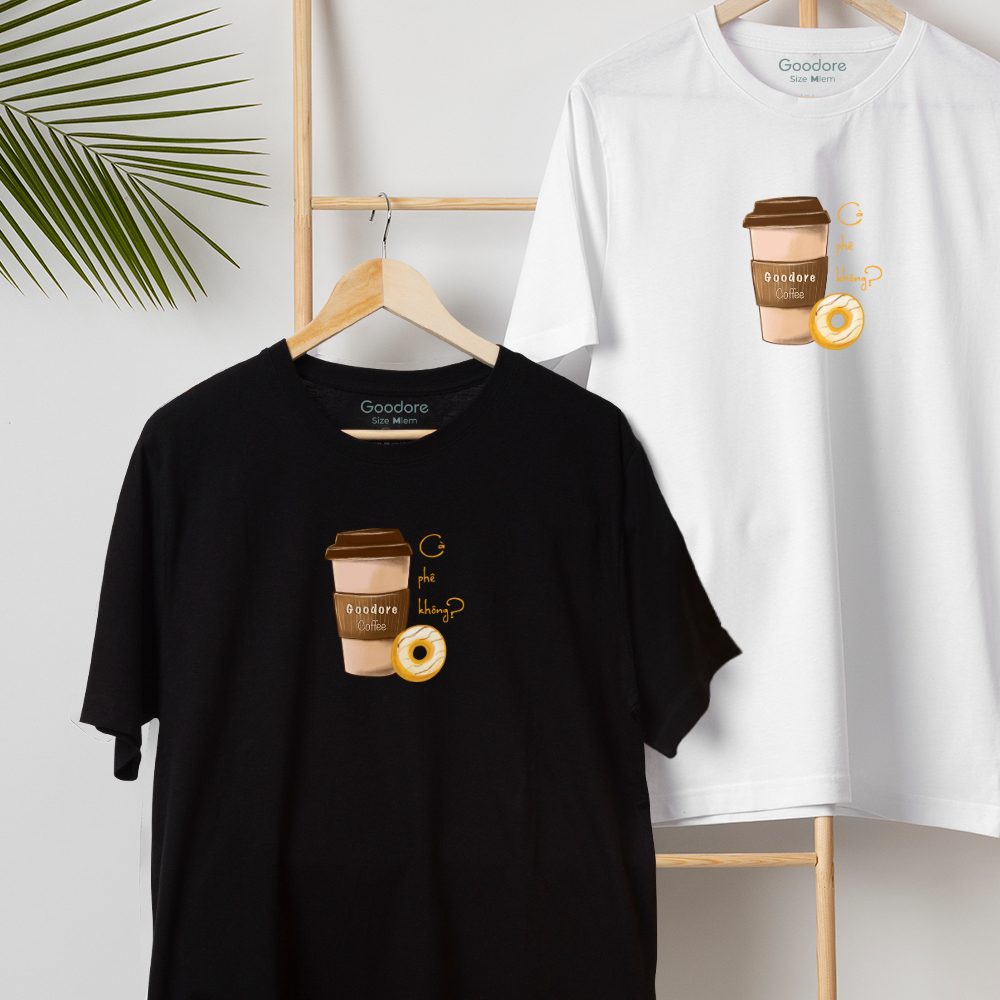Áo thun Oversize cotton unisex nam nữ Goodore Cà phê Bánh thoáng mát năng động thiết kế độc đáo