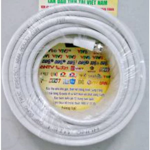 Dây cáp anten 5C dài 15m đúc sẵn 2 đầu dùng truyền hình mặt đất, K+