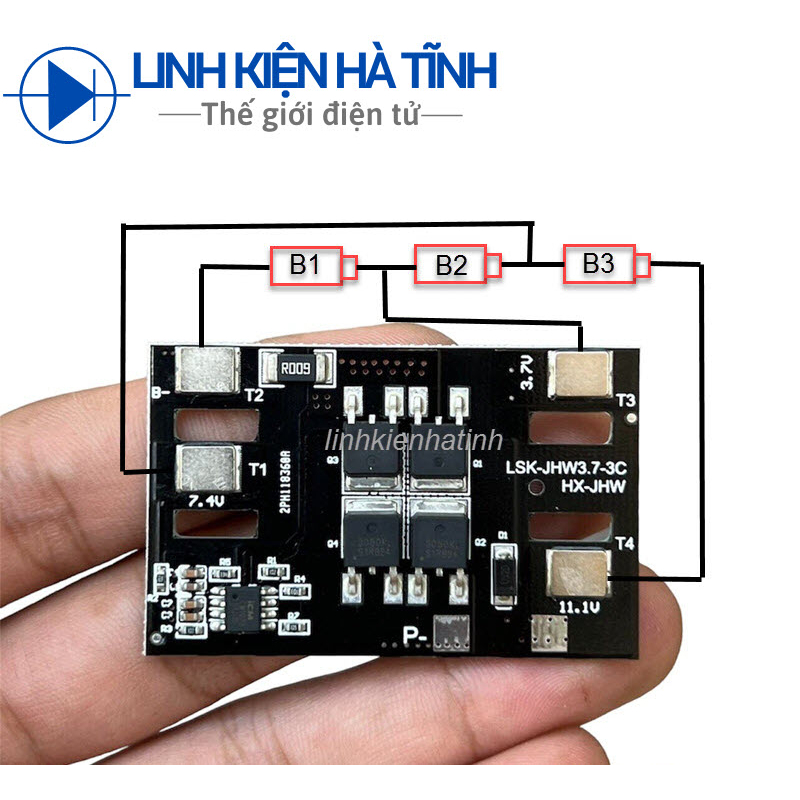 Mạch sạc và bảo vệ pin lithium 3S 30A dùng cho pin 3v7 Mạch pin 3S 3A ...