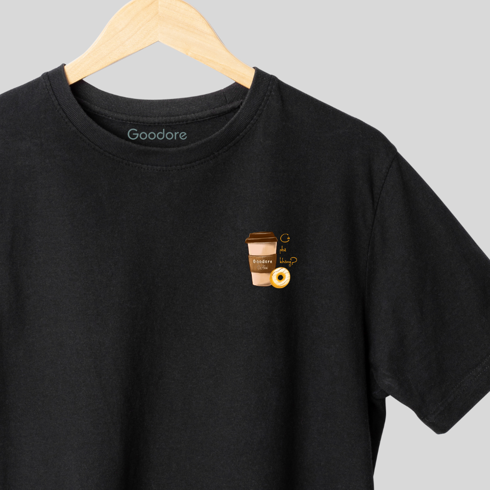 Áo thun Oversize cotton unisex nam nữ Goodore Cà phê Bánh mini thoáng mát năng động thiết kế độc đáo