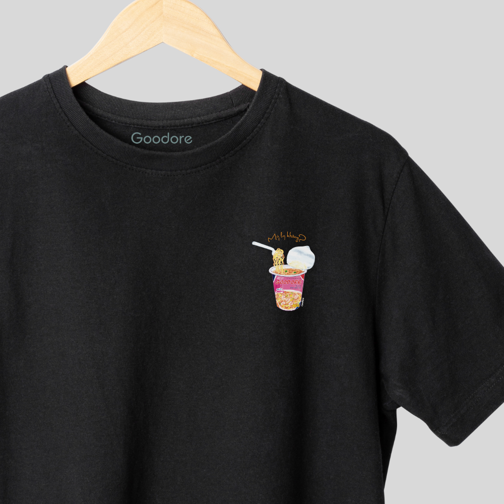 Áo thun Oversize cotton unisex nam nữ Goodore Mỳ tôm mini thoáng mát năng động thiết kế độc đáo