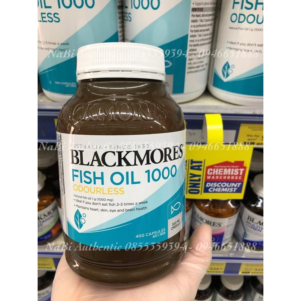 Dầu cá Blackmore Blackmore fish oil 1000 Odourless, 400 viên Shopee