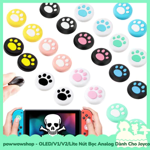 Oled/V1/V2/Lite Nút Bọc Analog Dành Cho Joycon Của Máy Game Cầm Tay Nintendo Switch Cat Paw