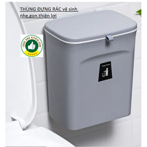 Thùng đựng rác treo cánh cửa tủ bếp,PHÒNG vệ sinh,phòng có nắp đậy trượt thông minh, thùng rác văn phòng tiện lợi