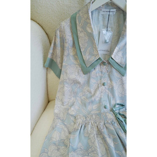 𝗛𝗮̀𝗻𝗴 𝗰𝗵𝗶́𝗻𝗵 𝗵𝗮̃𝗻𝗴 Set Đồ Ngủ Pyjama cao cấp lụa hoạ tiết hoa trà 3 gam màu tinh tế - ON WORKSHOP