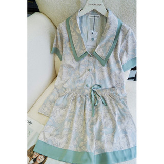 𝗛𝗮̀𝗻𝗴 𝗰𝗵𝗶́𝗻𝗵 𝗵𝗮̃𝗻𝗴 Set Đồ Ngủ Pyjama cao cấp lụa hoạ tiết hoa trà 3 gam màu tinh tế - ON WORKSHOP