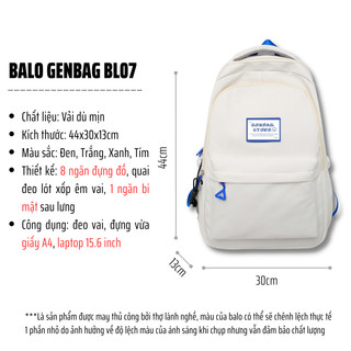 Balo nữ đi học cặp đi học nữ basic trơn nhiều ngăn thời trang hàn quốc BL07