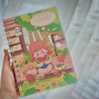 Sổ Bìa Nhựa mờ Cài khuy A5 kẻ ngang 200 trang TUANVIETBOOKS