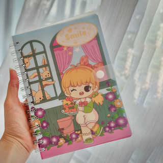 Sổ Bìa Nhựa mờ Cài khuy A5 kẻ ngang 200 trang TUANVIETBOOKS