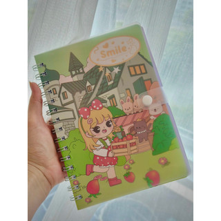 Sổ Bìa Nhựa mờ Cài khuy A5 kẻ ngang 200 trang TUANVIETBOOKS